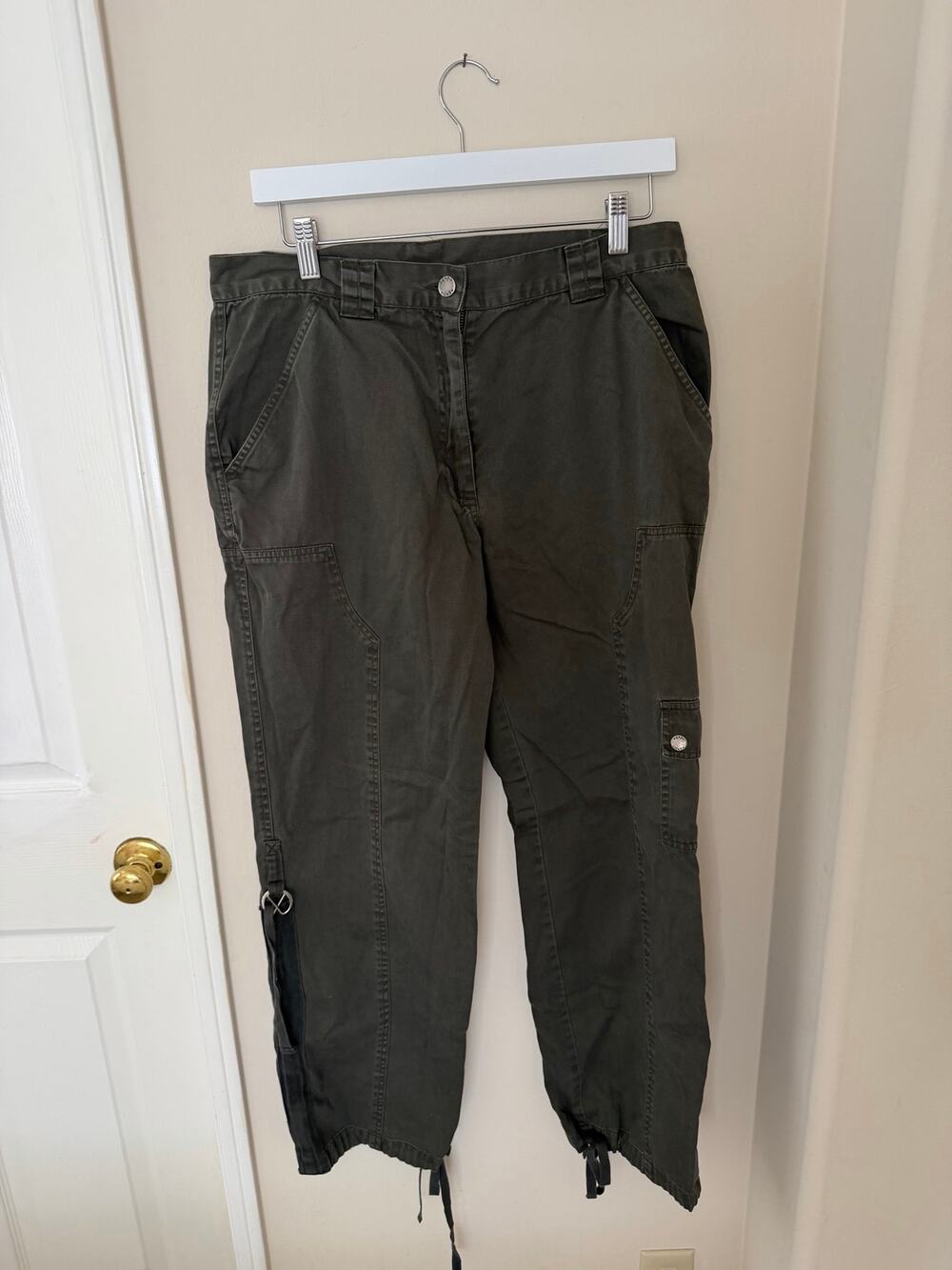 Vintage Agapo Low Rise Cargo Pants Green Size 8 100% Cotton — Y2K
